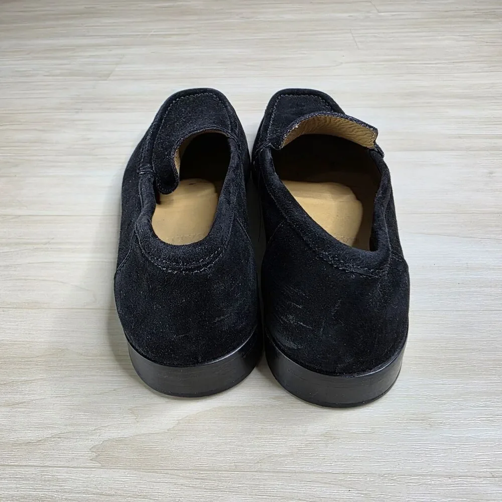 Bally Black Suede Slip On‎ Loafers Women's Size 5.5